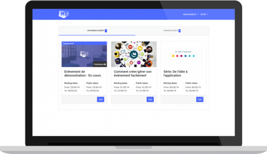 Dashboard - Un écosystème complet pour la gestion et diffusion de vos événements professionnels